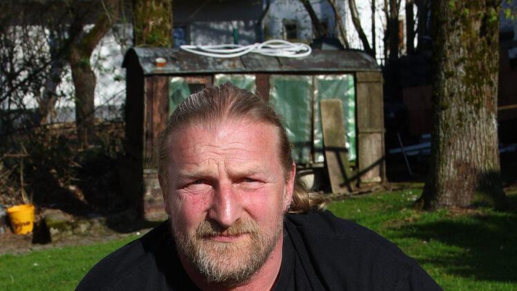 Uwe Hums mit seiner spanischen Dogge Ole. Foto: Jürgen Gärtner