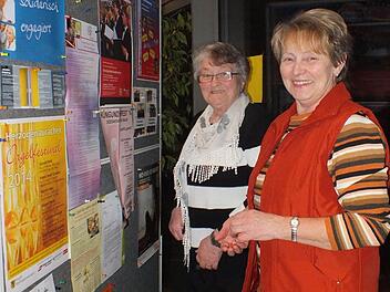 Rosi Gehr (l.) und Marianne Baer informierten sich, was in der Pfarrei in den kommenden Monaten ansteht. Foto: Manfred Welker