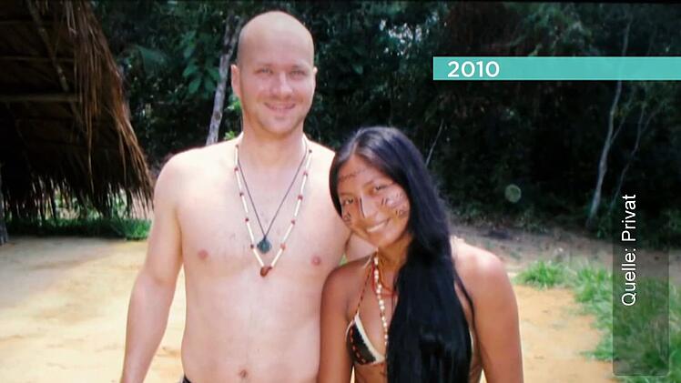 Hier, bei ihrer ersten Begegnung, knisterte es bereits: das erste gemeinsame Foto von Christian und Umussy.