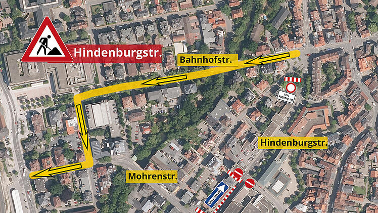 Coburg: Bauarbeiten in Hindenburgstraße - Welche Verkehrsregelung hier ab Dienstag gilt