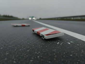 A9 bei Bayreuth: Lkw &uuml;berf&auml;hrt Warnbaken - 14 Fahrzeuge besch&auml;digt