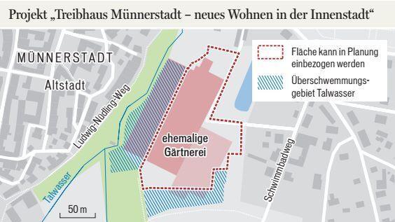 Eingebettet zwischen der Münnerstädter Altstadt und dem Wohngebiet am Karlsberg liegt die ehemalige Gärtnerei.