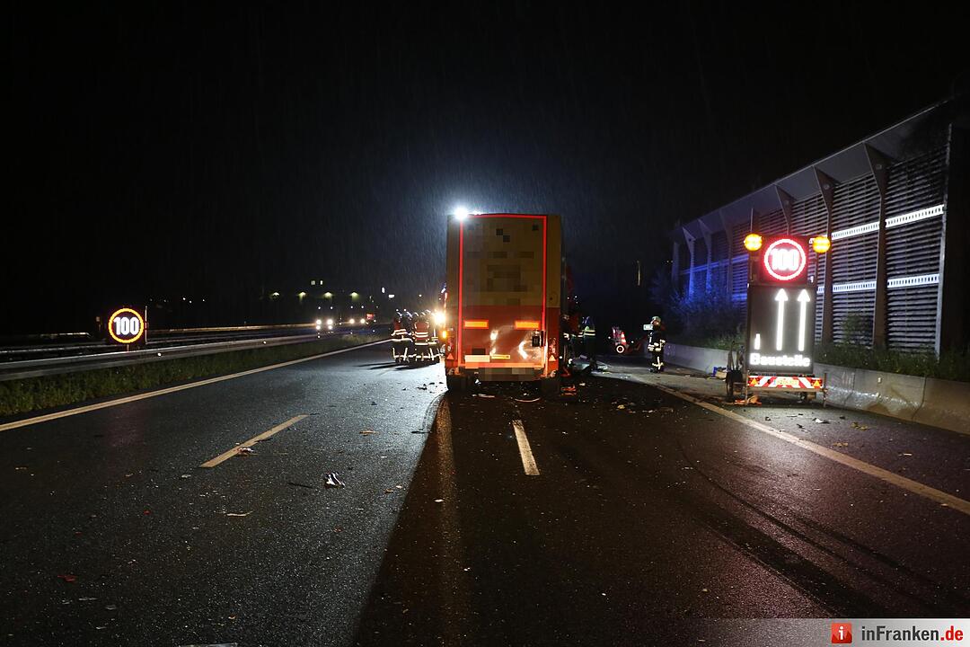 Schwerer Lkw-Unfall auf der A9 bei Bayreuth