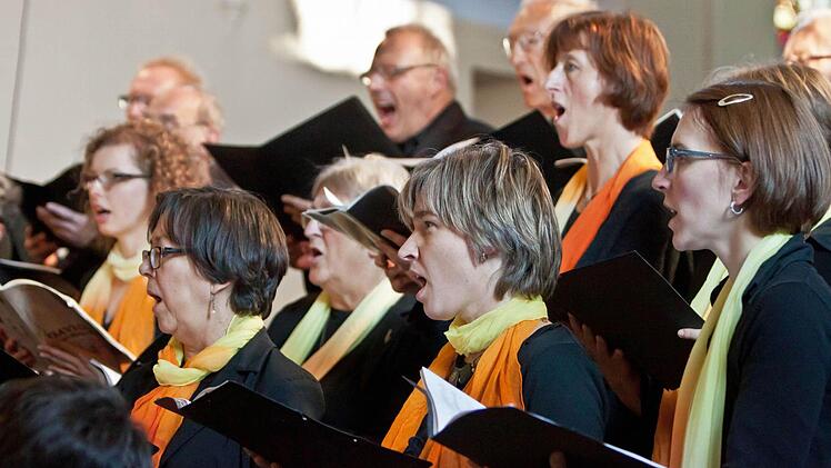 Der SMS-Chor Ludwigsstadt bei seinem Gastspiel in der Heilig-Kreuz-Kirche Coburg.Foto: Jochen Berger
