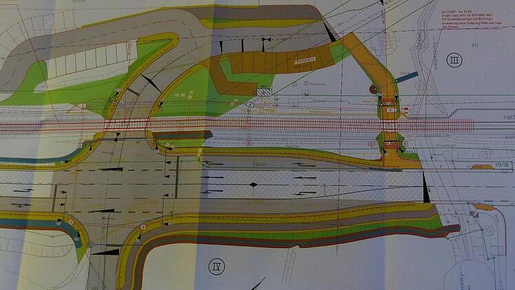 So sieht der Plan der DB Netz AG für den Ausbau des Bahnübergangs "Weiherweg" aus.