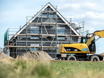 Baustelle eines Einfamilienhauses