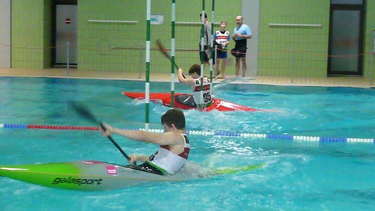 Die beiden Bamberger Jakob Hein und Daniele Sorano trafen im Parallelslalom (Kajak-Einer) im Achtelfinale aufeinander. Foto: privat