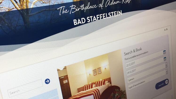 Bad Staffelstein hat nun auch eine englischsprachige Homepage.Screenshot www.bad-staffelstein.de/en, Micho Haller