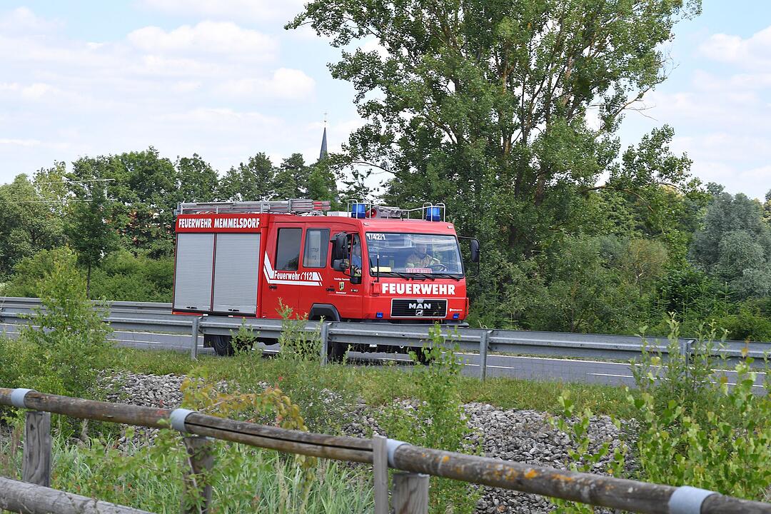 Scheunenbrand bei Memmelsdorf im Landkreis Bamberg