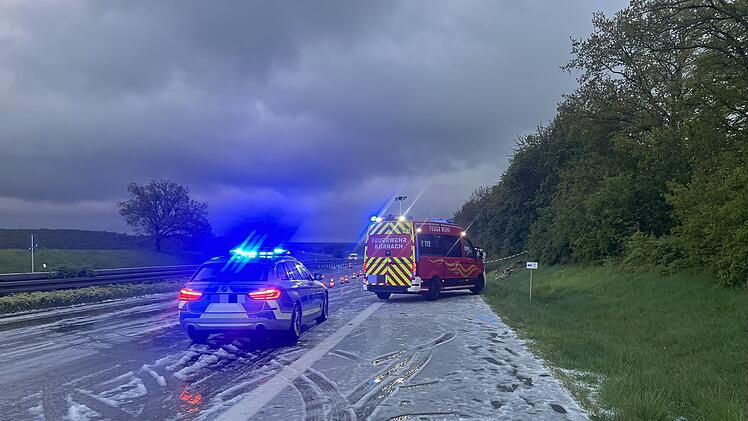 A7 bei Würzburg: Unfälle mit mehreren Fahrzeugen