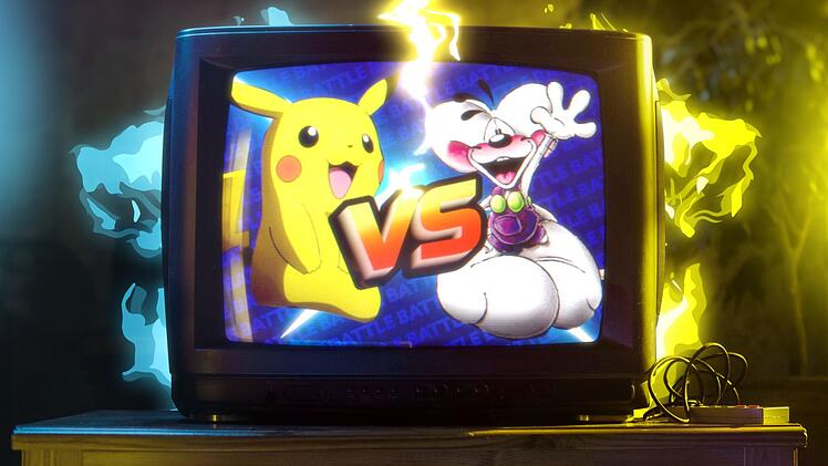 Wer wohl das direkte Duell zwischen Pokémon Pikachu (links) und Diddl-Maus gewinnt? In den Neunzigern waren die Figuren ein Riesenhit.