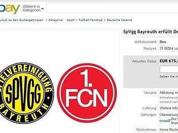Die Ebay-Auktion läuft noch bis Montagabend, 19.52 Uhr. Allerdings sind die fünf Spielminuten im Trikot der SpVgg Bayreuth gegen den 1. FC Nürnberg nicht ganz billig: Freitagabend waren schon 675 Euro geboten.
