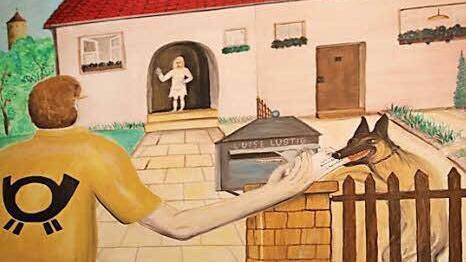 Auch seine Postzusteller-Tätigkeit fand Eingang in Stopfers Bilder. Foto: Sonja Adam