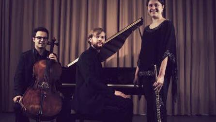 Das Trio Gaubert von der Hochschule für Musik Nürnberg mit Nicolas Faure, Patrik Hevr und Fanny Mayne. Foto: Musikhochschule