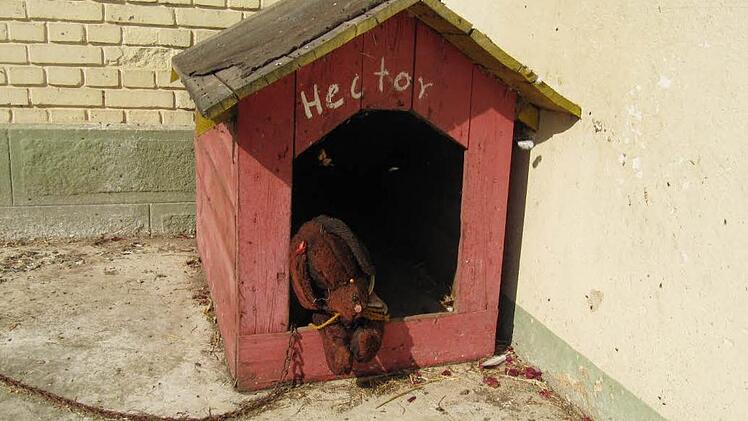 Kein Hof ohne Hofhund - aber keine Angst: Hector ist nur aus Plüsch