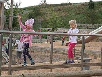 Bei der Spielplatzrallye auf der Herzo Base hatten die Kinder jede Menge Spaß.  Fotos: Richard Sänger