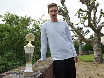 Gewinnt mit 24 Treffern in der Kreisklasse Rhön 1 den Torjägerpokal der Saalezeitung: Patrick Schmähling vom SC Diebach. Foto: Arkadius Guzy
