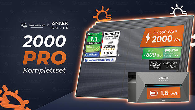 Strom tags&uuml;ber erzeugen, nachts nutzen &ndash; f&uuml;r knapp 950 &euro;: