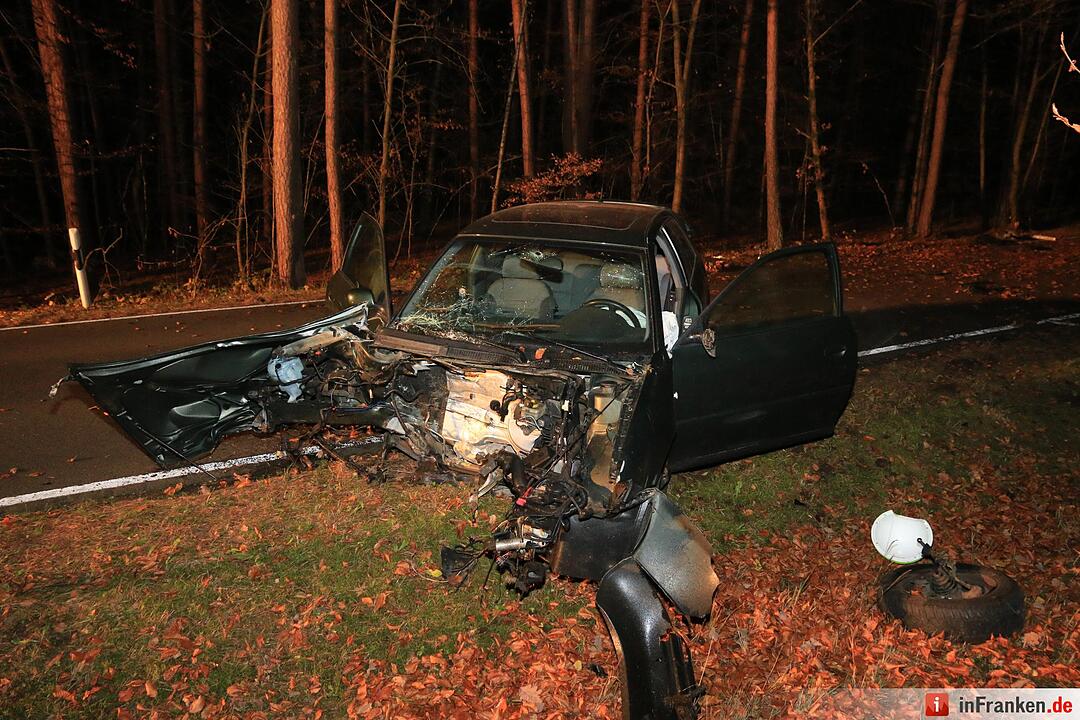 Schwerer Unfall wegen Wildwechsel bei Oberhaid