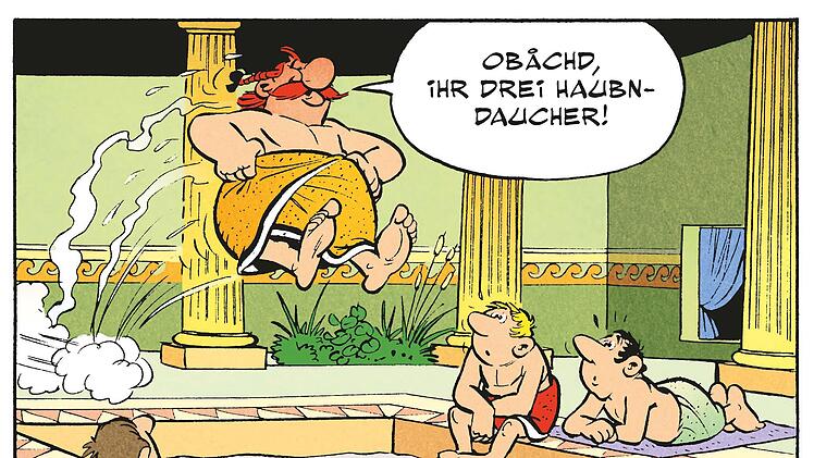 Das oberfränkische  Abenteuer von Asterix und Obelix ist in der  Mundartreihe  der Egmont Comic Collection erschienen.