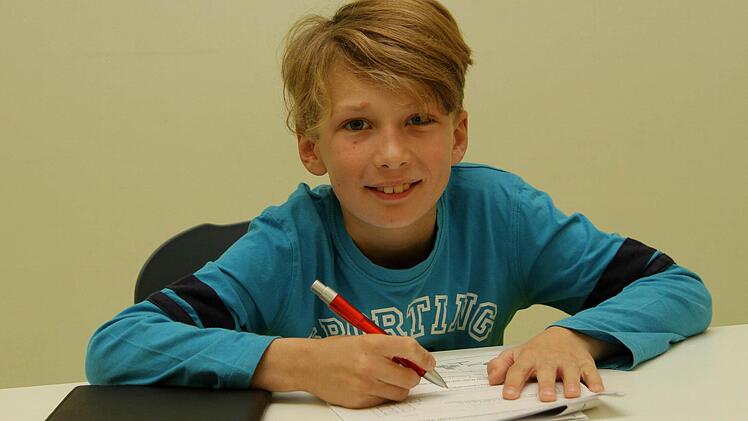 Er wurde Mathe-Kreissieger der Buben: Nicolas Glos.  Fotos: Günther Geiling