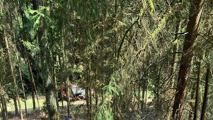 Auch in Steinbach war die Feuerwehr im Einsatz. FW Kronach