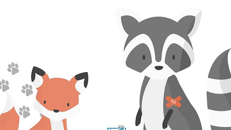 Fuchs und Waschbär grüßen von der Urkunde, die Kinder im Bad Kissinger Tattersall ausgestellt bekommen.