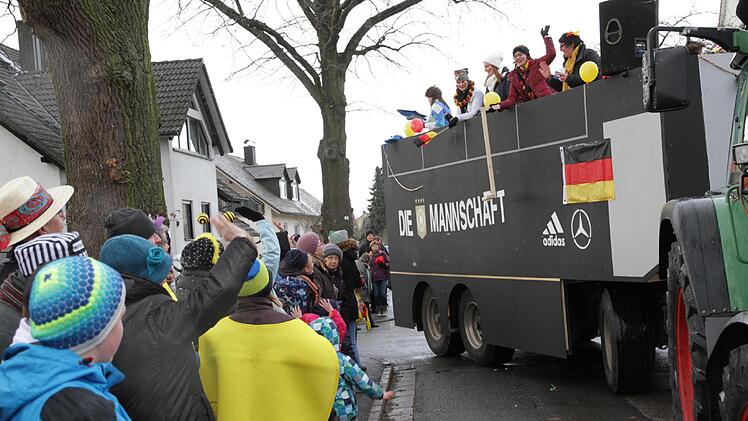 Auf dem Faschingszug in Neuses Foto: Mathias Erlwein