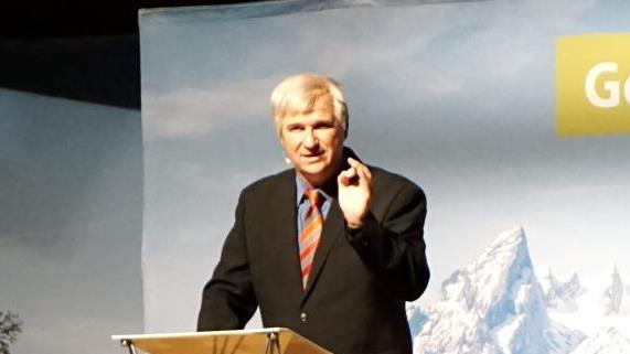Wolfgang Krebs als Horst Seehofer   Foto: Richard Sänger