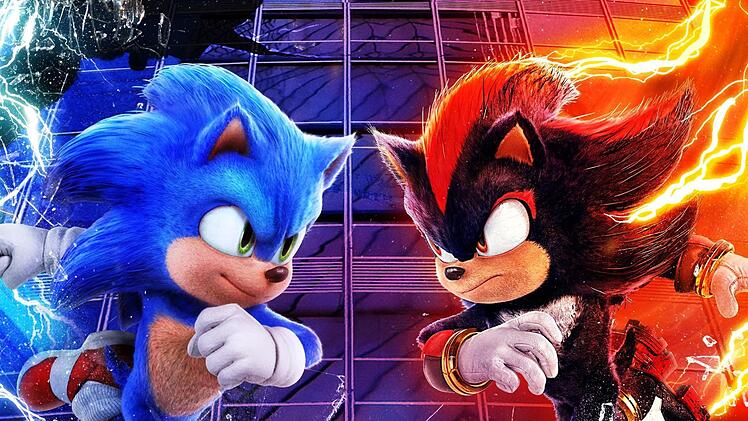 Mit Shadow (rechts) trifft Sonic seinen bislang st&auml;rksten Gegner.