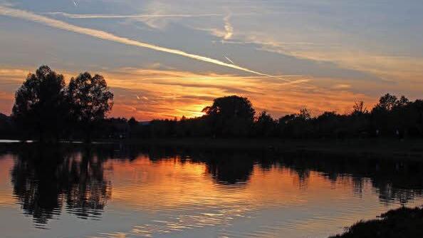 Sonnenuntergang an der Kieswäsch. Foto: Karlheinz Kröner