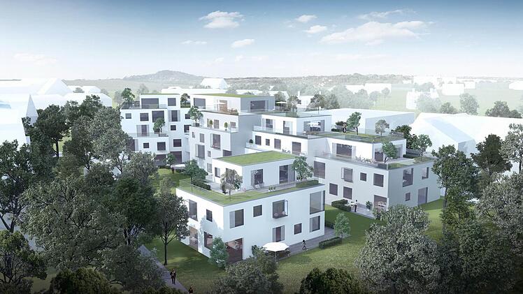 Die "Statthäuser" an der Birkenfelderstraße locken mit viel Grün. Baubeginn ist Frühjahr 2017.   Grafik: Architekturbüro Brückner, München