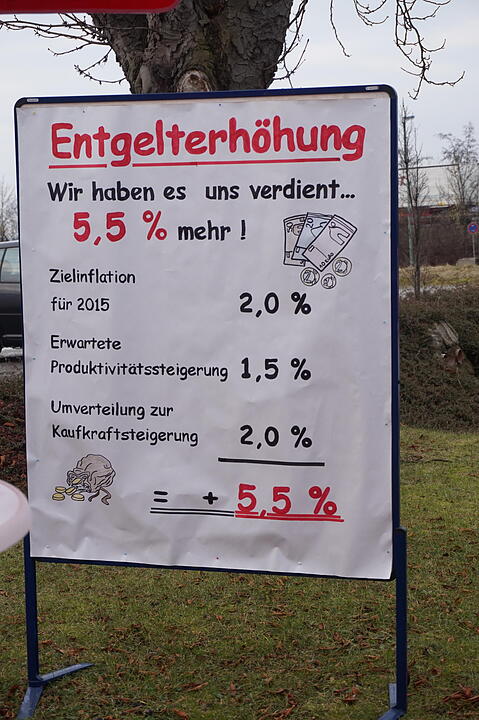 Warnstreik IG Metall in Kitzingen