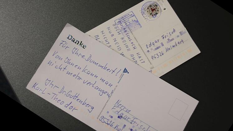 Geschmacklos sind die Zuschriften an Leserbriefschreiber Edgar Frisch aus Ziegelhütten, die immer wieder im falschen Briefkasten in Kulmbach-Weiher landen. Foto: Katrin Geyer