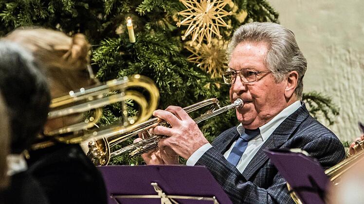 Der Posaunenchor St. Moriz spielte unter Leitung von Peter Stenglein Bläsermusik aus alter und neuer Zeit. Foto: Jochen Berger
