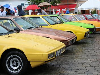 Matra-Treffen am späten Freitagnachmittag in Kulmbach. Foto: Jürgen Gärtner