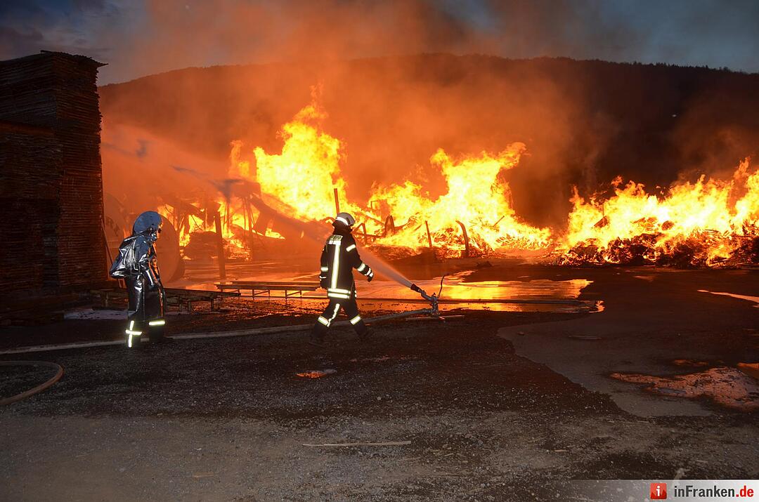 Brand im Sägewerk Untererthal