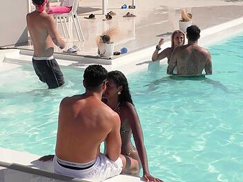 Brenda kommt Musti sehr nah (vorn).