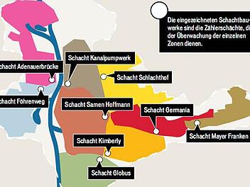 Die 9 Subzonen der Forchheimer Wasserversorgung. Grafik: Carolin Höfler