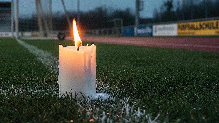 Trauer-Symbolbild Fu&szlig;ball - f&uuml;r verstorbene Spieler, Trainer, Fans etc.