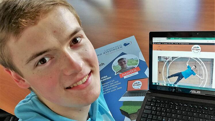Abiturient Moritz Hüfner (19) aus Untererthal war als Jobblogger unterwegs.  Fotos: Sigismund von Dobschütz