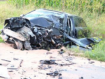 An dem Audi entstand Totalschaden. Foto: Andreas Dorsch