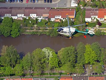 In Bamberg lief am Abend eine Suchaktion mit Hubschrauber. Foto:Ronald Rinklef