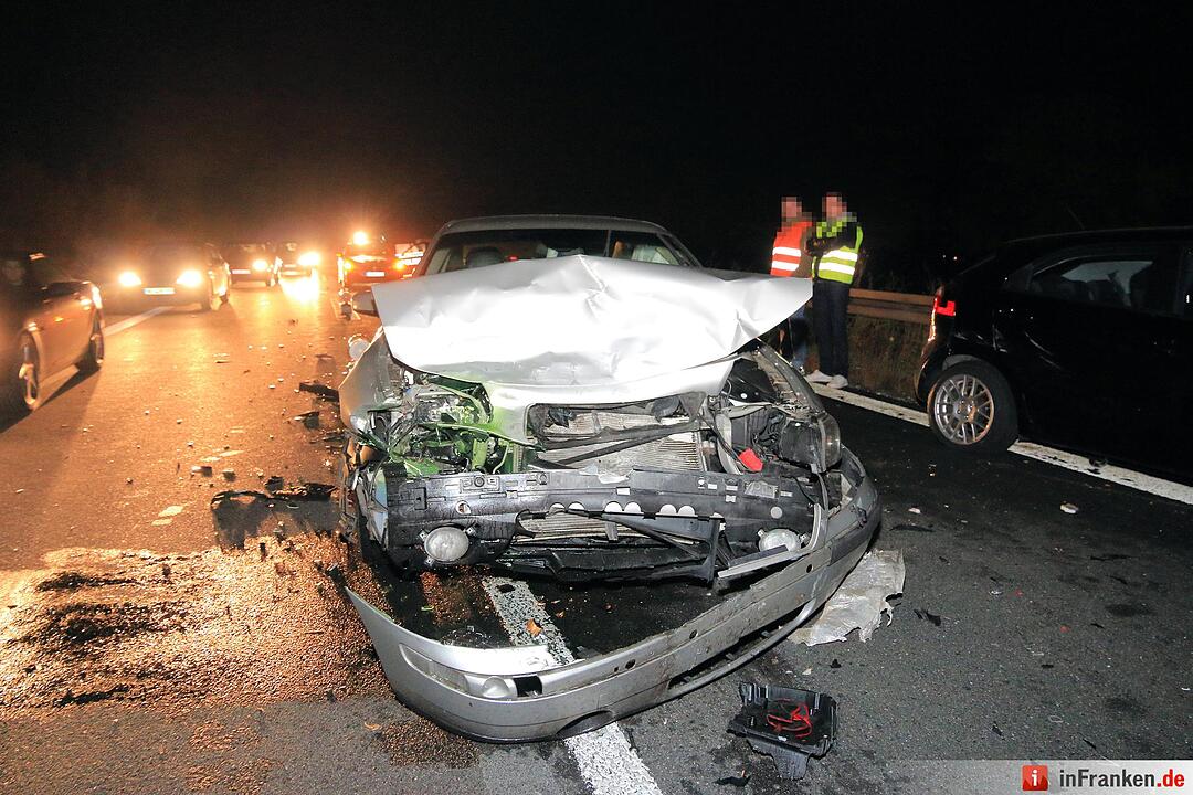 Karambolage auf der A70 bei Oberhaid