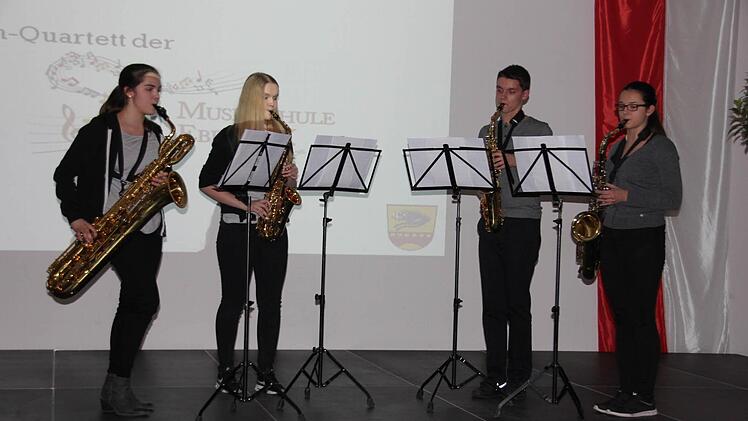 Das Saxofon-Quartett des Musikschule Ebern.