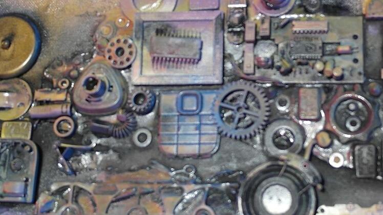 "Ich bin eigentlich ein völlig untechnischer Mensch, aber so stelle ich mir Technik vor", beschreibt Stefan Gräbner einige Werke.