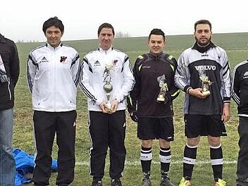 Ehrungen gab es bei den Fußballern des SV Nurn: (von links) Vinzenz Sesselmann, Markus Deuerling, Manuel Greiner-Lar, Benjamin Deuerling, Eric Hofmann und Trainer Reinhard Deuerling.  Foto: privat