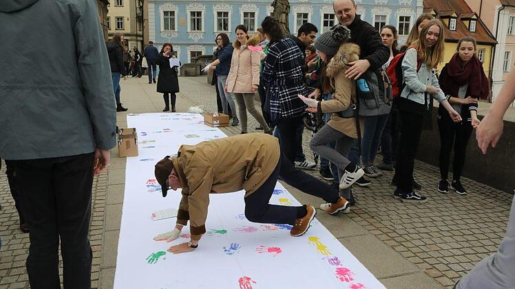 Demonstration in Bamberg am Internationalen Tag gegen Rassismus. Foto: Barbara Herbst