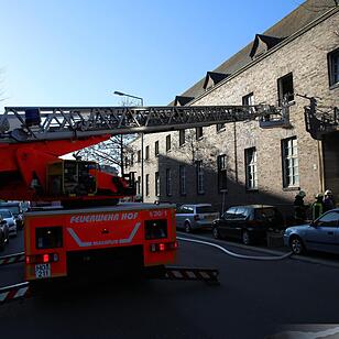 Brand im ehemaligen Postgebäude in Hof