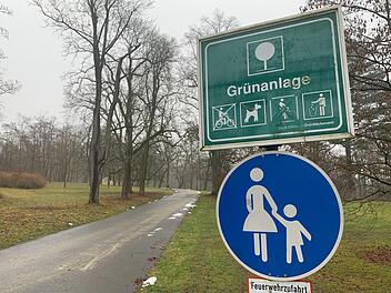 Im kompletten Coburger Hofgarten ist derzeit das Fahrradfahren verboten. Doch auf dem breiten Weg zwischen den Pavillons und der Veste wäre eigentlich sehr wohl Platz für Fußgänger und Radfahrer, finden die Grünen.